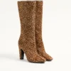 Hotty Stiefel aus Kalbsleder mit Pony-Effekt 100 mm Hotty Stiefel aus Kalbsleder mit Pony-Effekt 100 mm