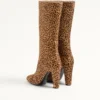 Hotty Stiefel aus Kalbsleder mit Pony-Effekt 100 mm Hotty Stiefel aus Kalbsleder mit Pony-Effekt 100 mm