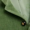 Jacke aus Baumwollsamt und gewaschenem Leinen mit Stehkragen Jacke aus Baumwollsamt und gewaschenem Leinen mit Stehkragen