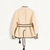 Jacke aus Seide und Jute-Canvas mit VG-Stickerei Jacke aus Seide und Jute-Canvas mit VG-Stickerei
