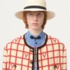 Jacke aus Wollmischung mit V-Karomuster Jacke aus Wollmischung mit V-Karomuster