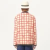Jacke aus Wollmischung mit V-Karomuster Jacke aus Wollmischung mit V-Karomuster