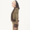 Jacquard-Strickjacke mit Animal-Print und Lurex Jacquard-Strickjacke mit Animal-Print und Lurex