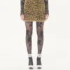 Jacquard-Strickrock mit Animal-Print und Lurex Jacquard-Strickrock mit Animal-Print und Lurex