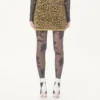 Jacquard-Strickrock mit Animal-Print und Lurex Jacquard-Strickrock mit Animal-Print und Lurex