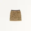 Jacquard-Strickrock mit Animal-Print und Lurex Jacquard-Strickrock mit Animal-Print und Lurex