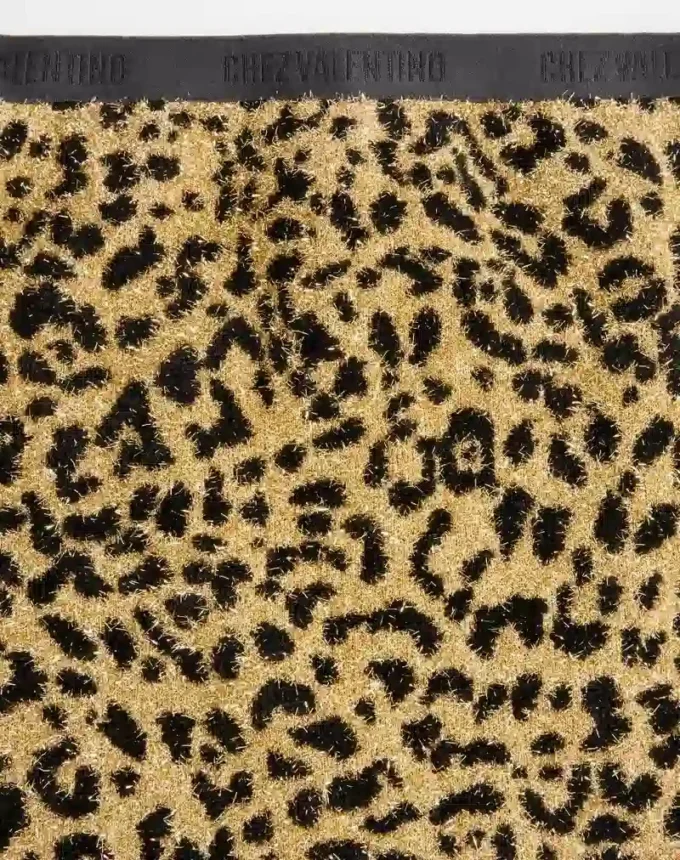 Jacquard-Strickrock mit Animal-Print und Lurex Jacquard-Strickrock mit Animal-Print und Lurex