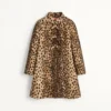 Jaguar Spots Printed Wool Cloth Coat Jaguar Spots Printed Wool Cloth Coat