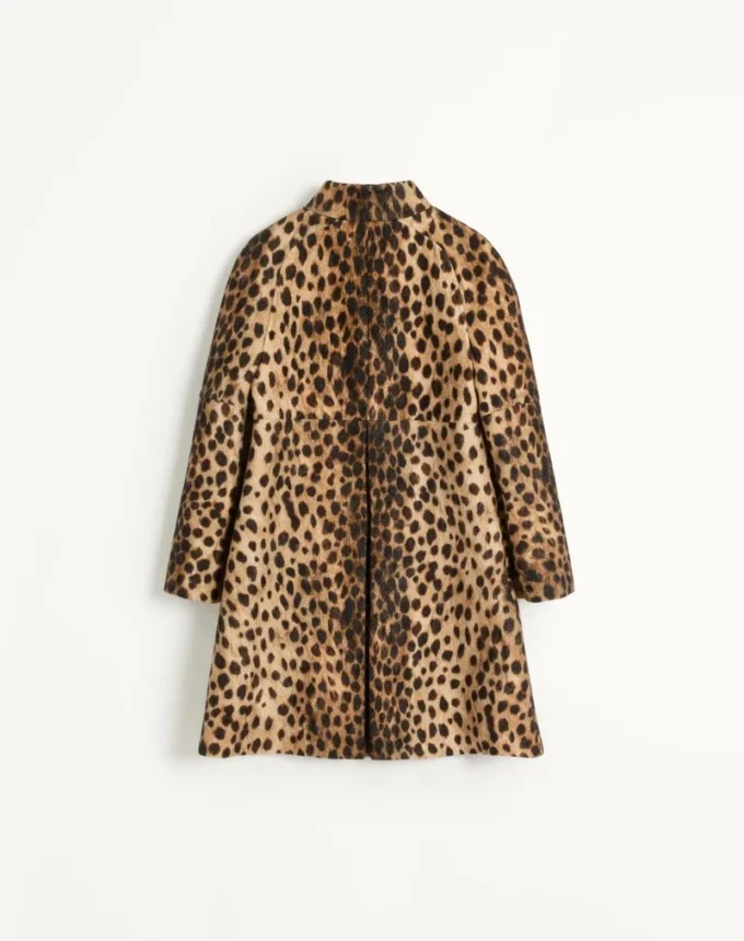 Jaguar Spots Printed Wool Cloth Coat Jaguar Spots Printed Wool Cloth Coat