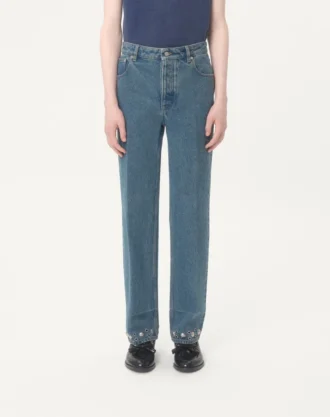 Jeanshose mit Cabochons