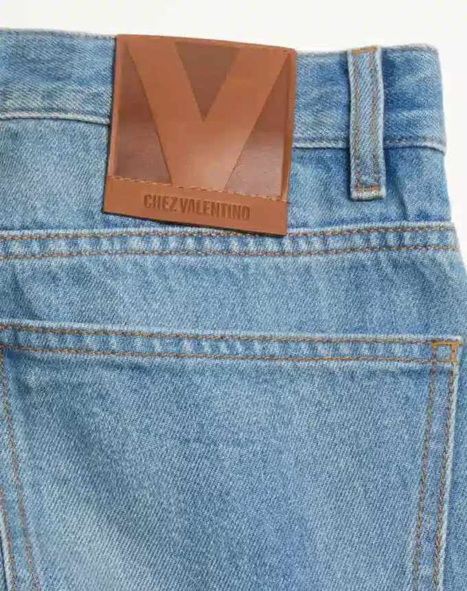 Jeanshose mit Jacquard-Verzierungen Jeanshose mit Jacquard-Verzierungen