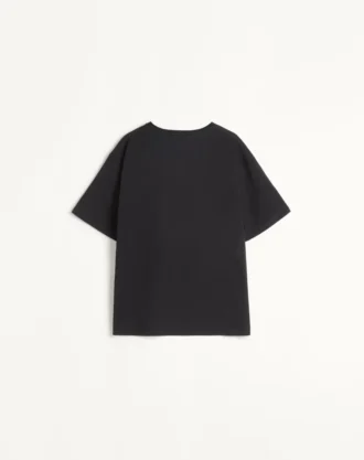 Jersey-Baumwoll-T-Shirt mit Chez Valentino-Print