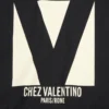 Jersey-Baumwoll-T-Shirt mit Chez Valentino-Print Jersey-Baumwoll-T-Shirt mit Chez Valentino-Print