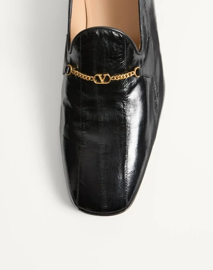 Jiggie Loafer aus Aalhaut und Nappaleder