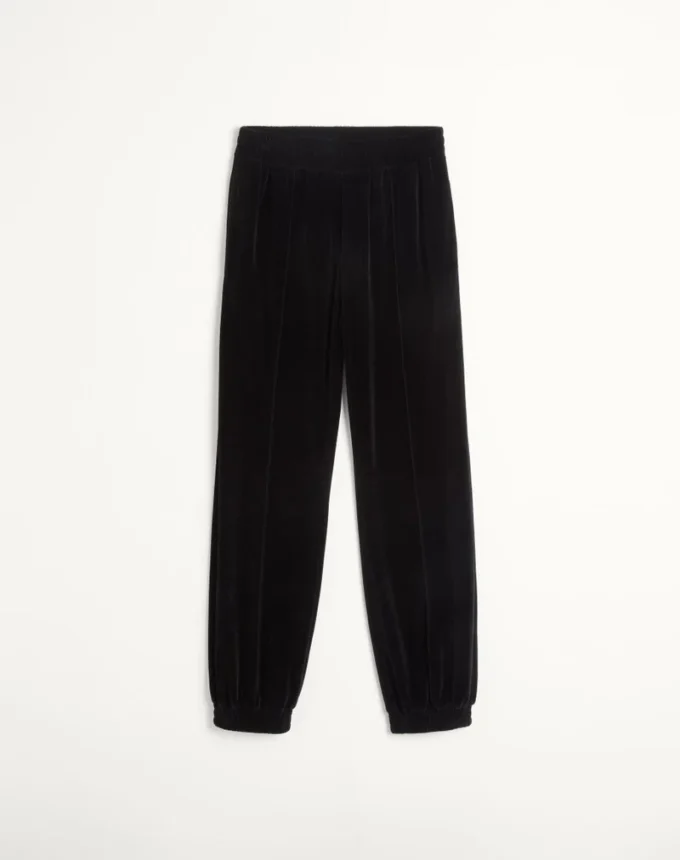 Jogginghose aus Chenille mit Chez Valentino-Patch Jogginghose aus Chenille mit Chez Valentino-Patch