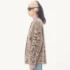 Kaschmir-Strickjacke mit Animal-Print Kaschmir-Strickjacke mit Animal-Print