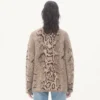 Kaschmir-Strickjacke mit Animal-Print Kaschmir-Strickjacke mit Animal-Print