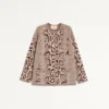 Kaschmir-Strickjacke mit Animal-Print Kaschmir-Strickjacke mit Animal-Print