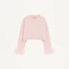 Kaschmirpullover mit Federn Kaschmirpullover mit Federn