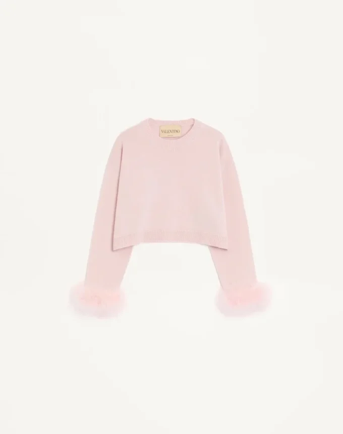 Kaschmirpullover mit Federn Kaschmirpullover mit Federn