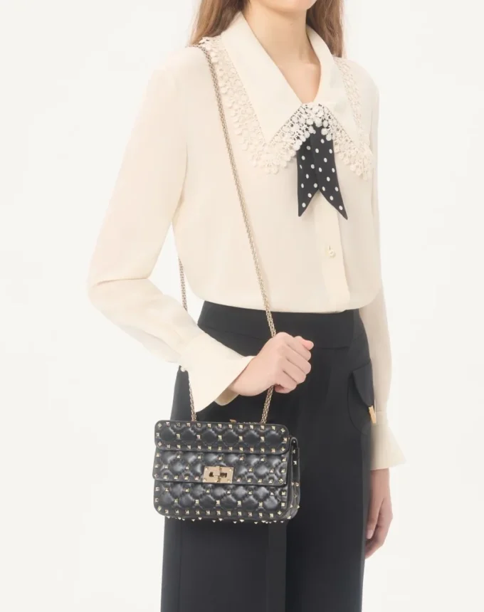 Kleine Nappa Rockstud Spike Tasche Kleine Nappa Rockstud Spike Tasche