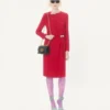 Besticktes Cady Couture Midi-Kleid Besticktes Cady Couture Midi-Kleid
