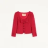 Kurze Jacke aus einfarbigem Wolltweed Kurze Jacke aus einfarbigem Wolltweed