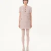 Kurzes Kleid aus besticktem Ribbon-Tweed Kurzes Kleid aus besticktem Ribbon-Tweed