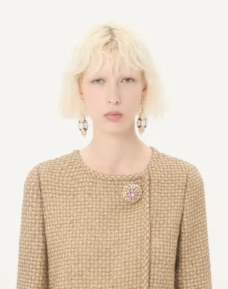 Kurzes Kleid aus Canestrello-Lurex-Tweed
