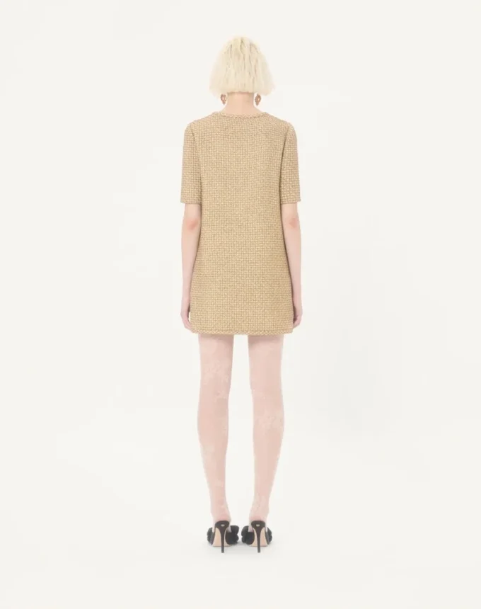 Kurzes Kleid aus Canestrello-Lurex-Tweed Kurzes Kleid aus Canestrello-Lurex-Tweed