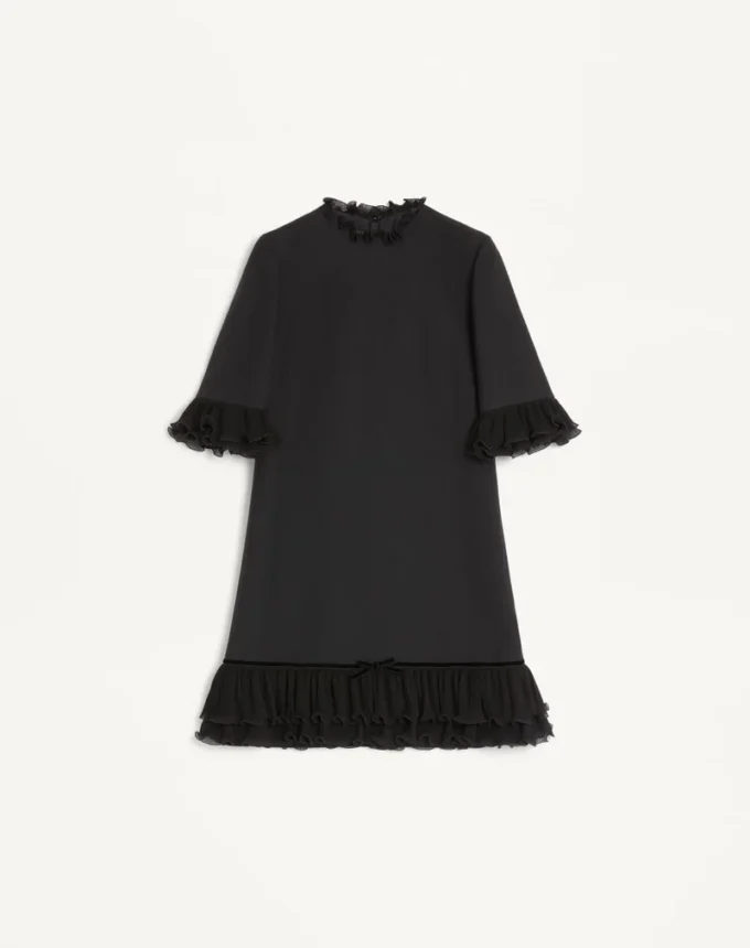 Kurzes Kleid aus Crêpe Couture Kurzes Kleid aus Crêpe Couture