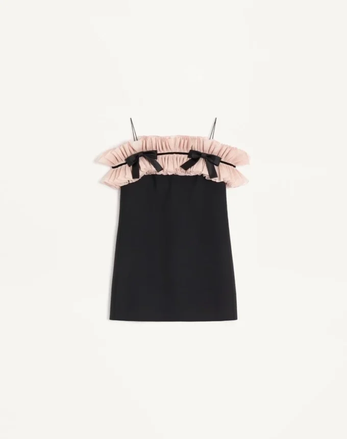 Kurzes Kleid aus Crêpe Couture Kurzes Kleid aus Crêpe Couture