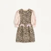 Kurzes Kleid aus Crêpe Couture mit Animalier-Print Kurzes Kleid aus Crêpe Couture mit Animalier-Print
