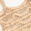 Kurzes Kleid aus Tüll mit Illusione-Stickerei Kurzes Kleid aus Tüll mit Illusione-Stickerei