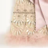 Kurzes Kleid aus Tüll mit Illusione-Stickerei Kurzes Kleid aus Tüll mit Illusione-Stickerei
