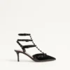 Lack-Rockstud-Pumps mit passenden Riemen und Nieten 65 mm