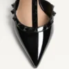 Lack-Rockstud-Pumps mit passenden Riemen und Nieten 65 mm