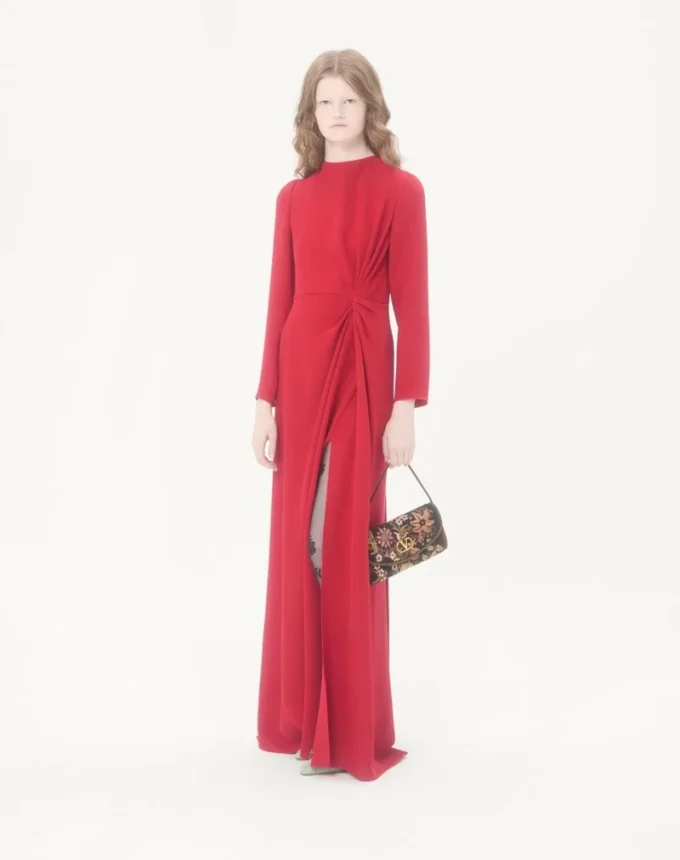 Langes Cady Couture-Kleid Langes Cady Couture-Kleid