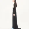 Langes Kleid aus besticktem Georgette Langes Kleid aus besticktem Georgette