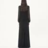 Langes Kleid aus besticktem Georgette Langes Kleid aus besticktem Georgette
