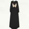 Langes Kleid aus besticktem Georgette Langes Kleid aus besticktem Georgette