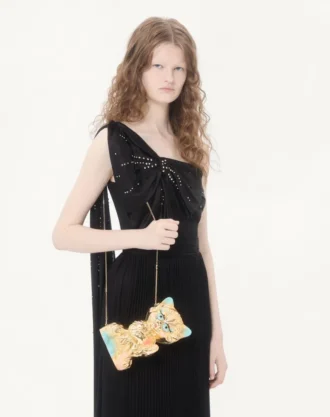 LANGES KLEID AUS BESTICKTEM LEICHTEM GEORGETTE
