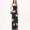 Langes Kleid aus Crêpe de Chine Jacquard Apres L’Hiver Lilium Langes Kleid aus Crêpe de Chine Jacquard Apres L’Hiver Lilium