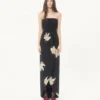 Langes Kleid aus Crêpe de Chine Jacquard Apres L’Hiver Lilium Langes Kleid aus Crêpe de Chine Jacquard Apres L’Hiver Lilium