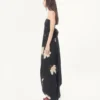 Langes Kleid aus Crêpe de Chine Jacquard Apres L’Hiver Lilium Langes Kleid aus Crêpe de Chine Jacquard Apres L’Hiver Lilium