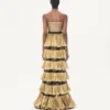 Langes Kleid aus Jacquard-Reps-Lamé Langes Kleid aus Jacquard-Reps-Lamé