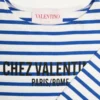 Langärmliges Baumwoll-T-Shirt mit Chez Valentino-Print Langärmliges Baumwoll-T-Shirt mit Chez Valentino-Print