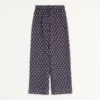 Leichte Leinenhose mit Umschlag und Voyage Imaginaire-Print Leichte Leinenhose mit Umschlag und Voyage Imaginaire-Print