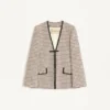 Leichte Tweedjacke mit Hahnentrittmuster Leichte Tweedjacke mit Hahnentrittmuster