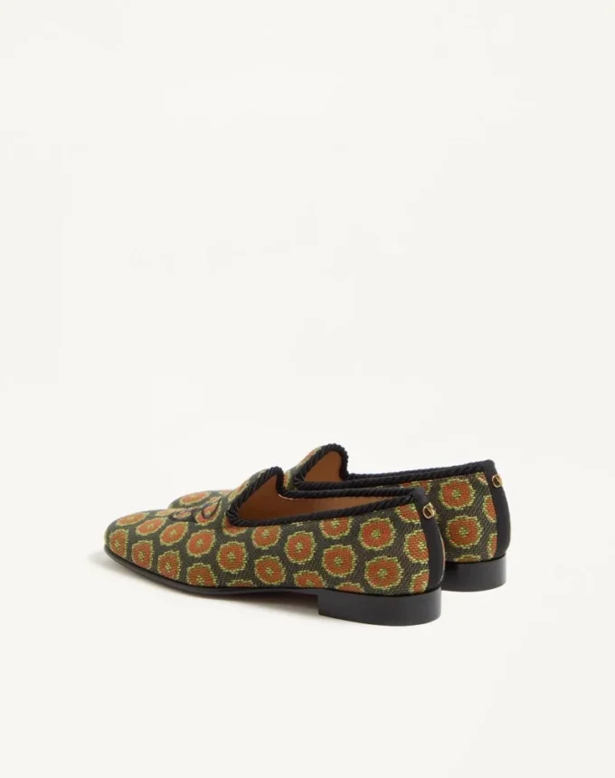 Les Alcôvettes Loafer aus Jacquard-Stoff
